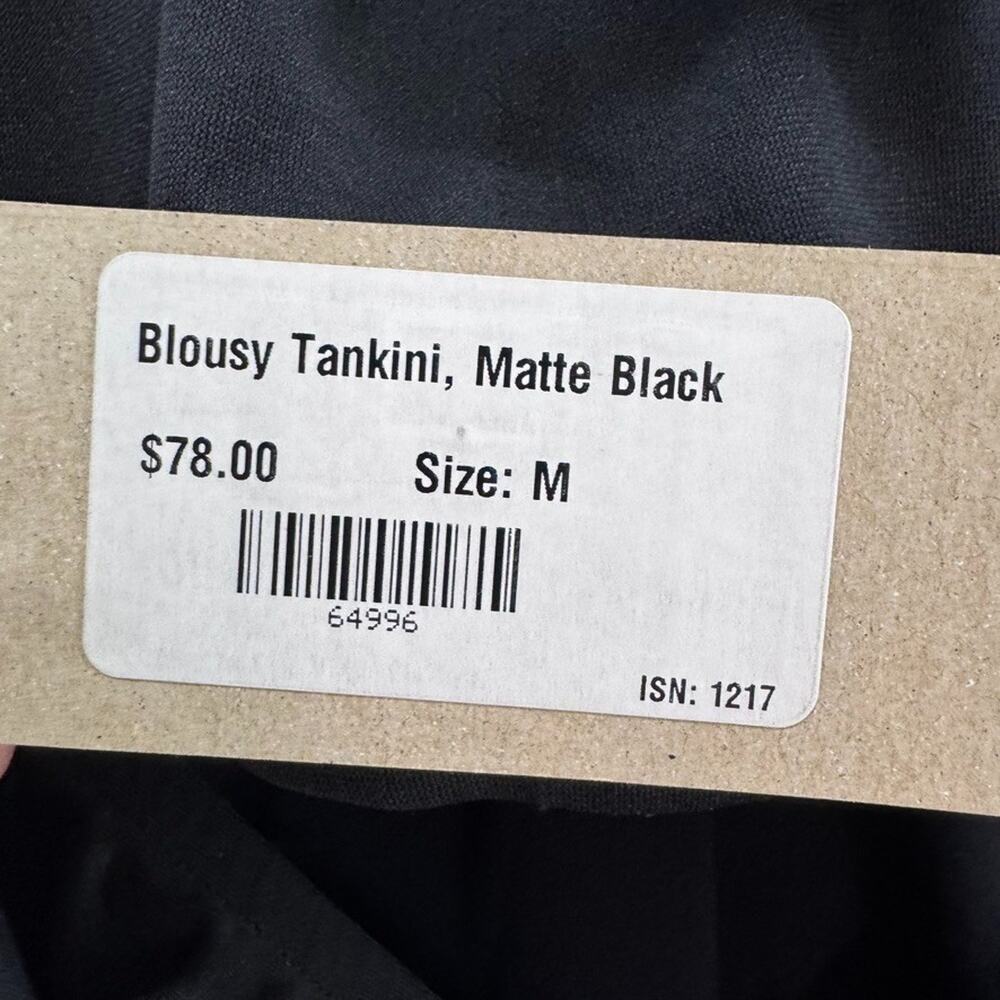 Albion Blousy Tankini Womens M Black Matte Padded Build-in Bra Halter Tie New - Picture 9 of 9